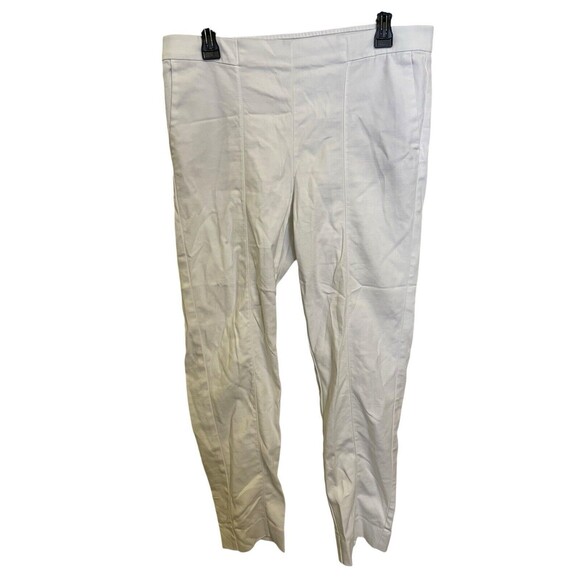 J Jill Pants Womens Size 10 Essential Slim Ankle White Pull On Stretch a26 - Picture 1 of 5